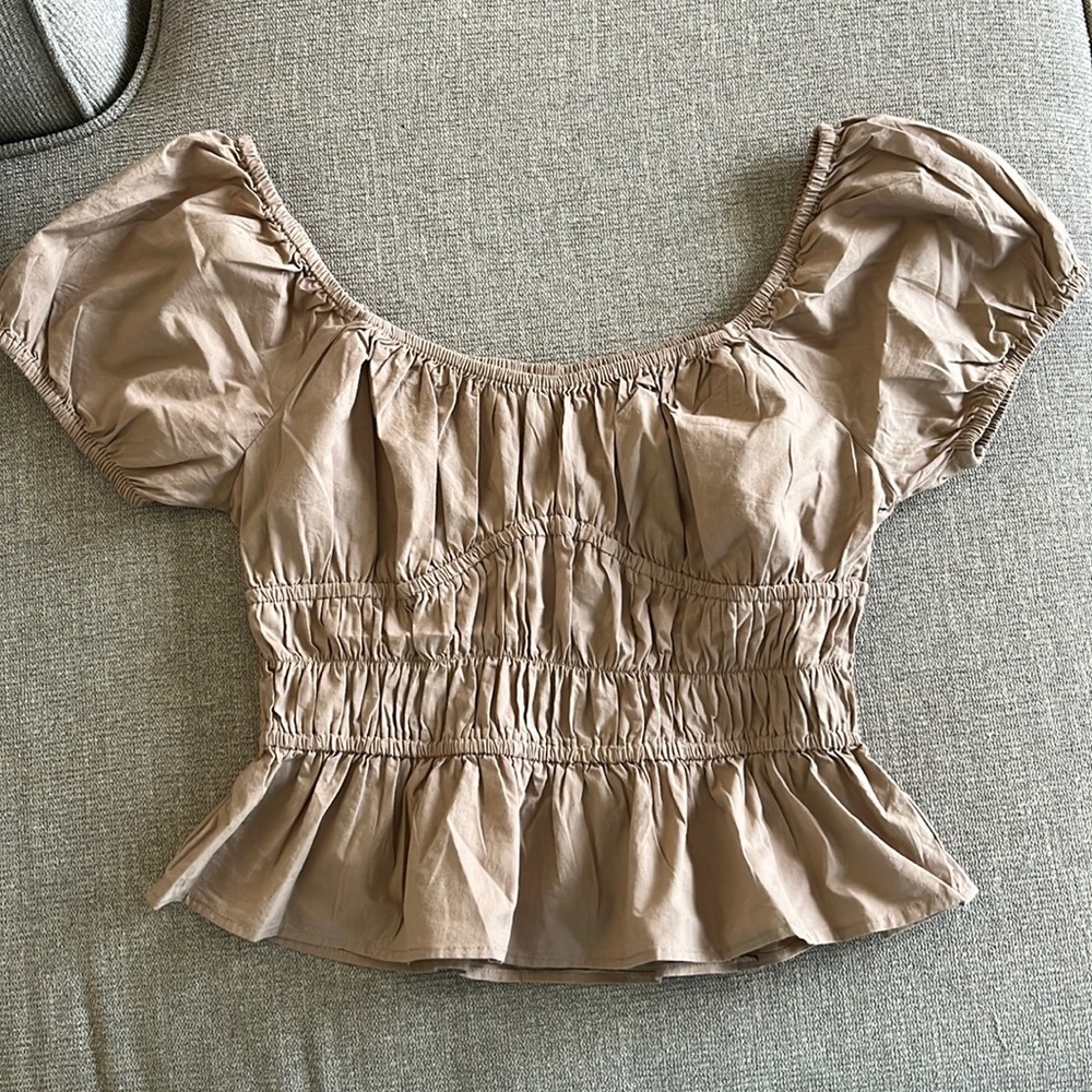 Tan blouse